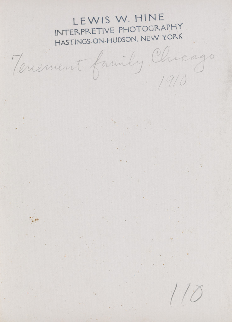 LEWIS W. HINE (1874-1940) Tenement family, Chicago.